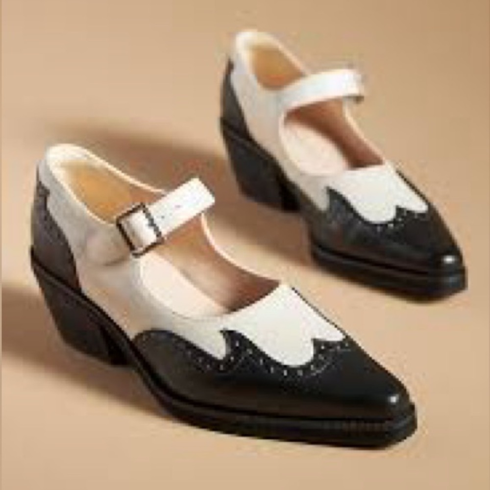 Franklin Mary Jane intentionally Black and White Mary Jane Shoes